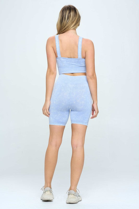 Mineral biker shorts set