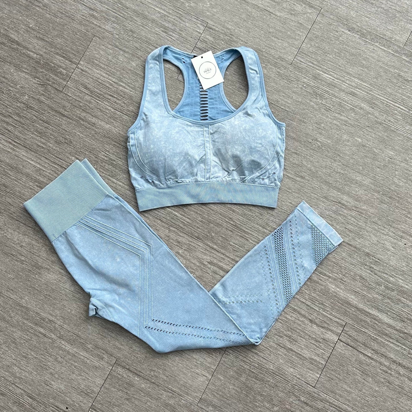 Seamless Two Piece Yoga mineral washed active set